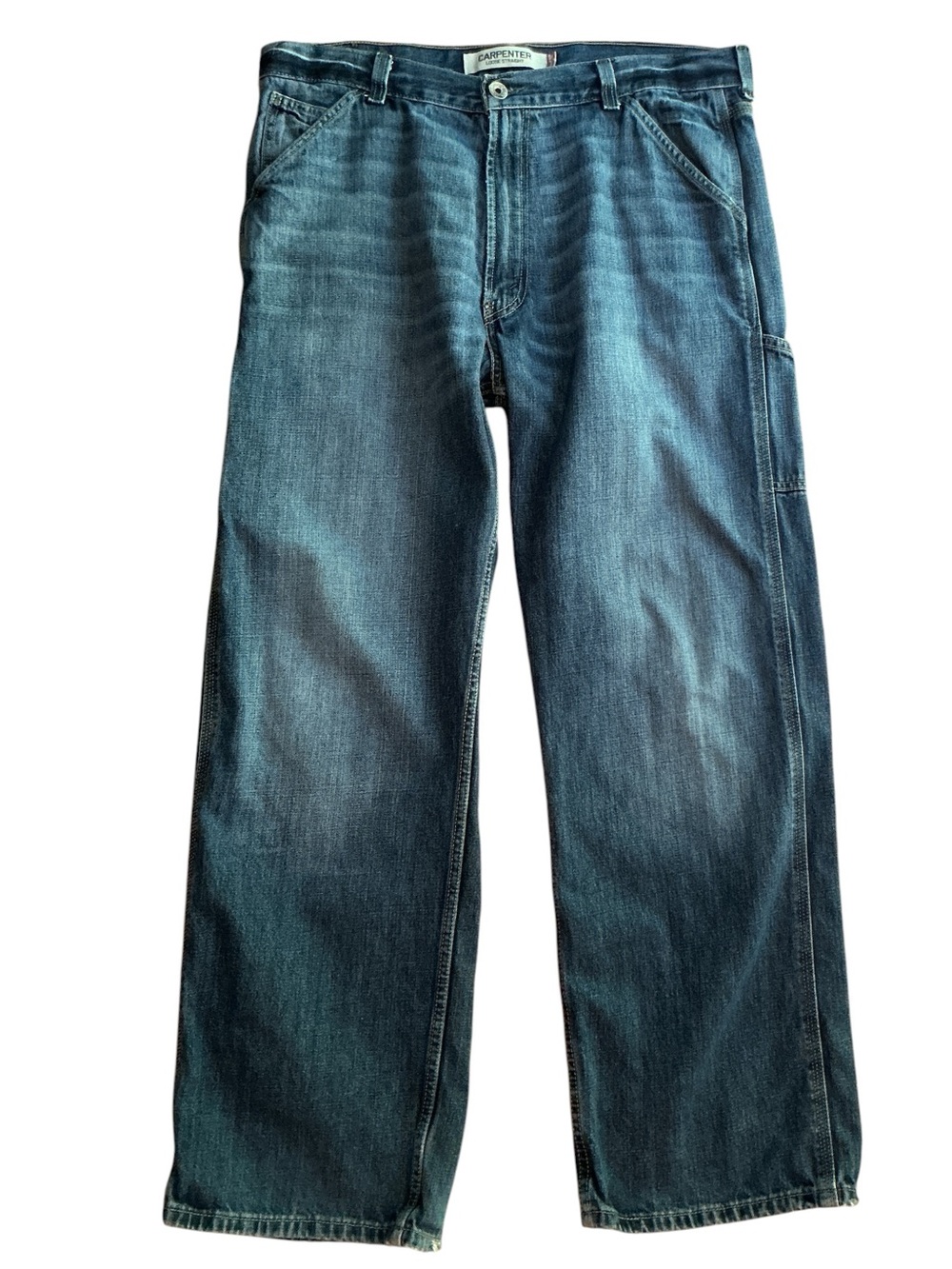 LEVI’S Relaxed Carpenter Jeans 36 X 30 Medium Wash $80 Retail - Picture 2 of 13